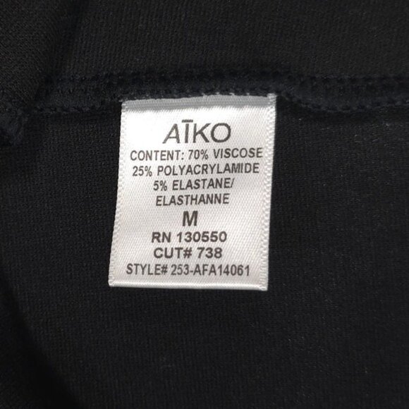 AIKO Women’s Leggings Metallic Green Stretch STYLE 253-AFA14061 USA MADE MEDIUM - Picture 9 of 9